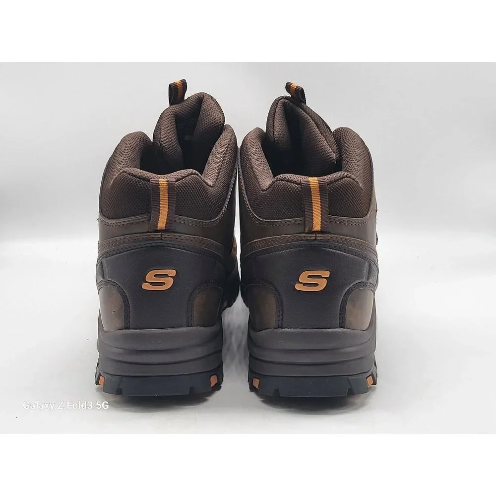 Skechers leather Mens Waterproof Relaxed Fit Air-Cooled Memory‎ Foam Boots Sz 13